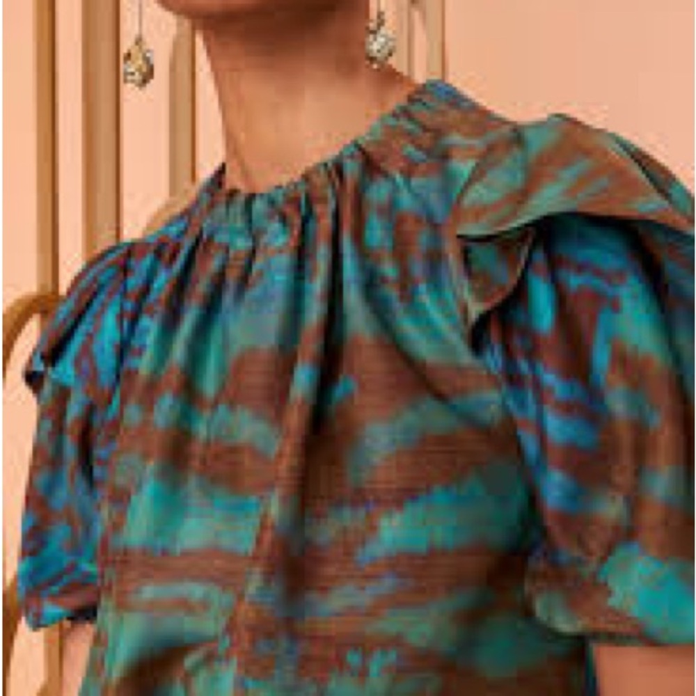 Ulla Johnson Blue and Brown Women's Top